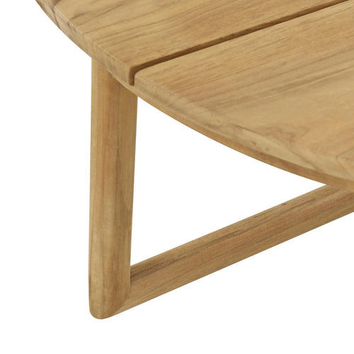 Wilomena Round Outdoor Coffee Table - Natural Teak Coffee Table