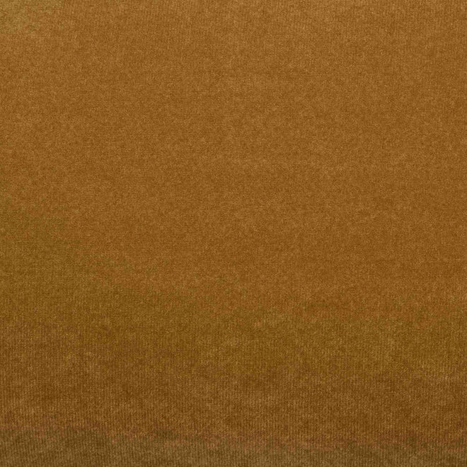 Zara Curved Velvet Ottoman Sand Large Ottoman