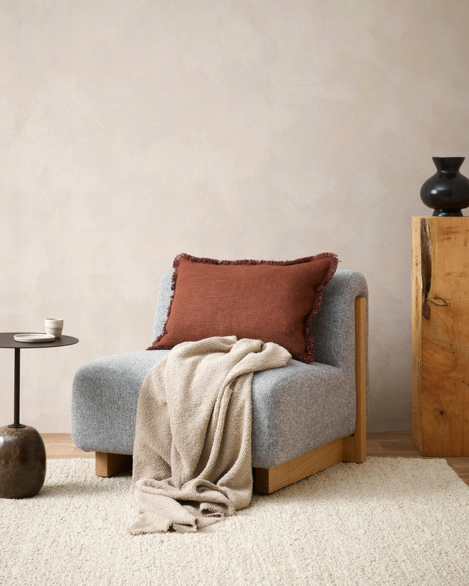 Dover Rectangle Cushion - Brick Indoor Cushions