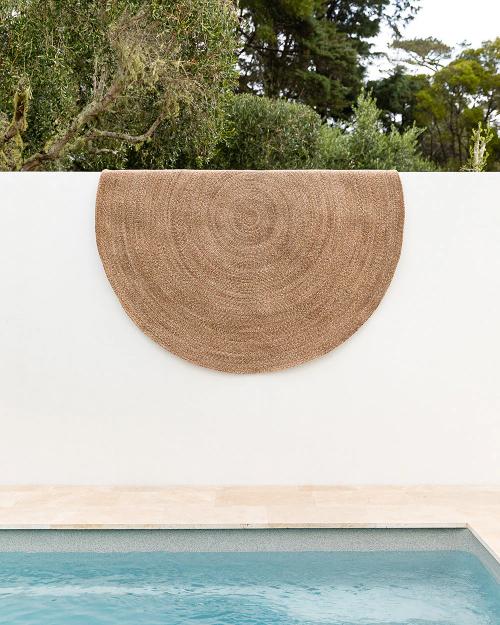 Mornington  Round Outdoor Rug - Teak Outdoor Rugs