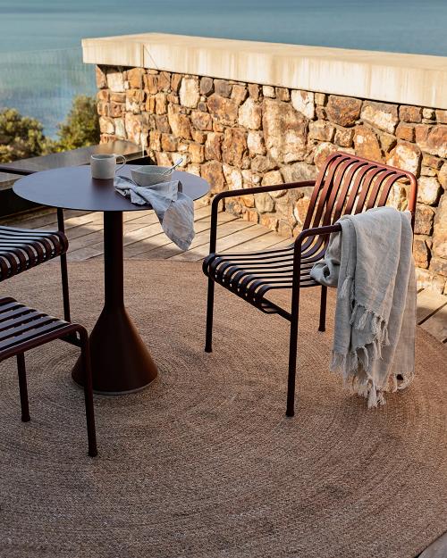 Mornington  Round Outdoor Rug - Teak Outdoor Rugs