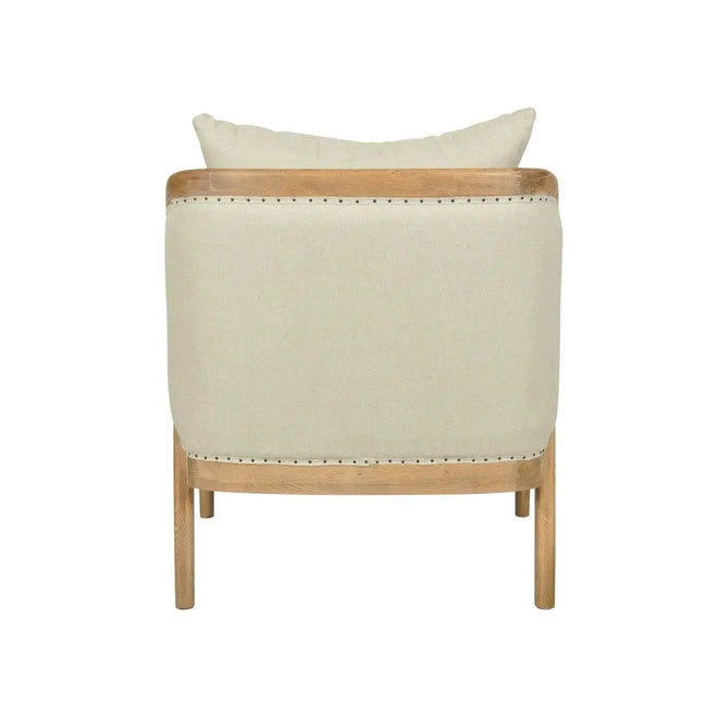  Angourie Classic Arm Chair - Oakwood & Linen Occasional Chairs