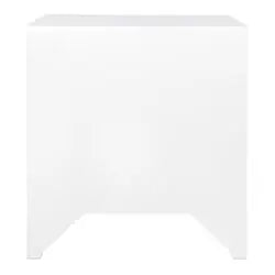  Aruba Bedside Table - White Fluted Large Bedside Tables