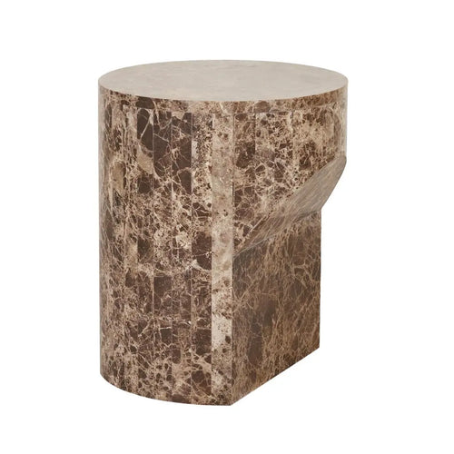  Atlas Pinnacle Modern Side Table - Emperador Side Table