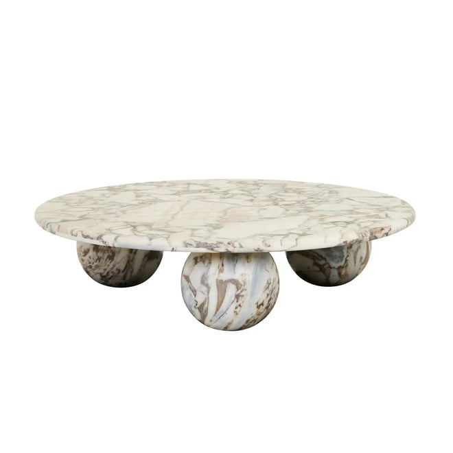  Atlas Sphere Modern Coffee Table - Natural Ocean Marble Coffee Table