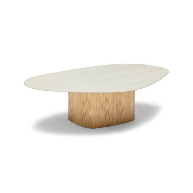 Axel Coffee Table with Marble Top - Oak Coffee Table