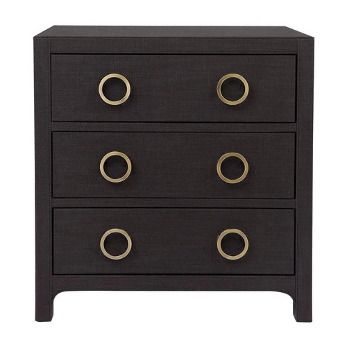  Bahama Upholstered Bedside Table - Charcoal Bedside Tables