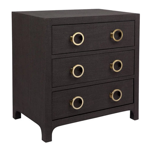  Bahama Upholstered Bedside Table - Charcoal Bedside Tables