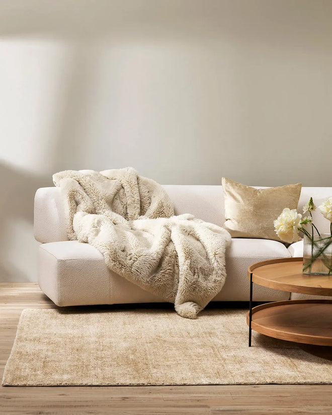  Belverde - Sand Bamboo Silk & Wool Rug Indoor rug