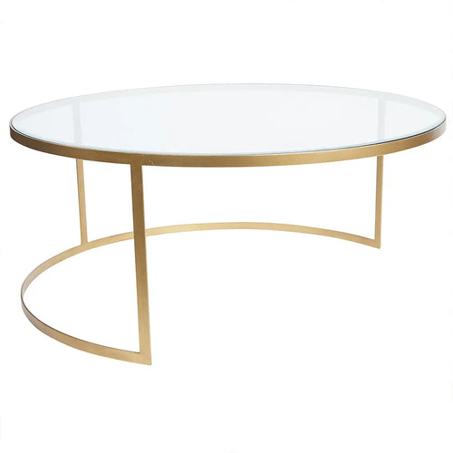  Brooklyn Nested CoffeeTable - Gold & Glass Coffee Table