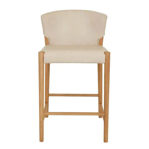  Buy Sketch Ronda Barstool - Pecan Leather - Light Oak Kitchen / Bar Stool