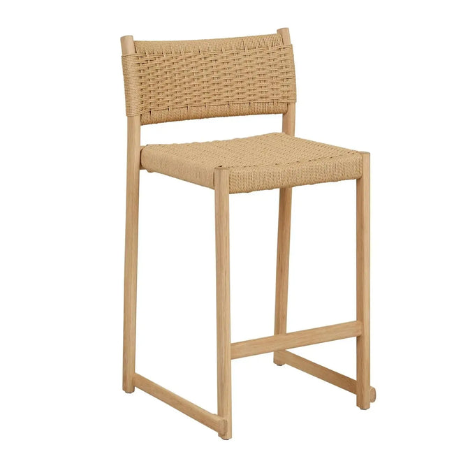  Anton Modern Barstool - Natural Papercord - Light Oak Kitchen / Bar Stool