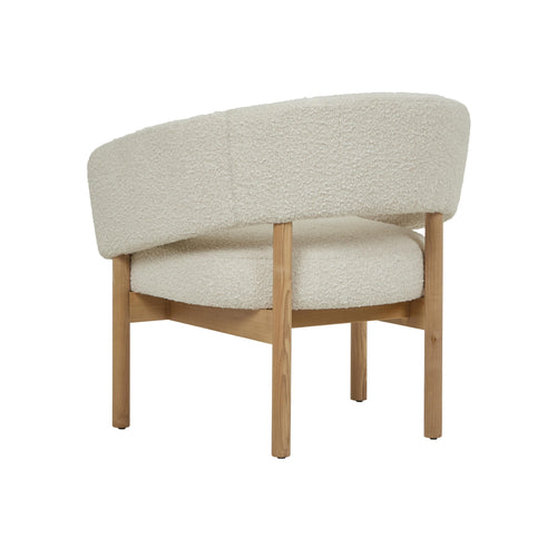  Jenson Modern Occasional Chair - Barley Boucle - Natural Ash Occasional Chair