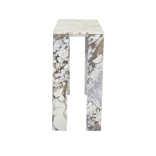  Atlas Slab Entry Hall Table - Natural Ocean Marble Console Table