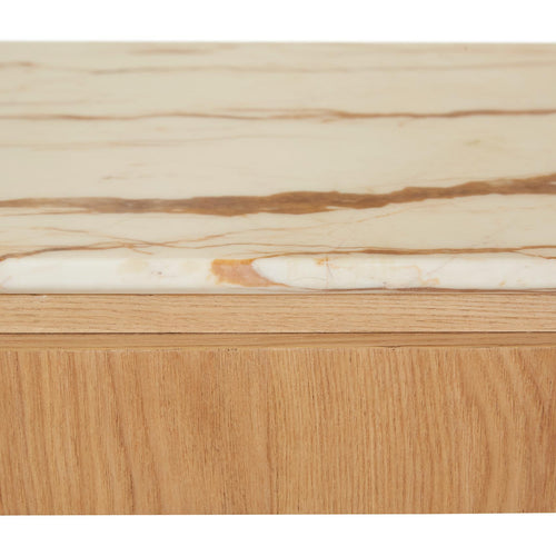  Matt Brown Vein Marble / Natural Ash - Console Table Console Table