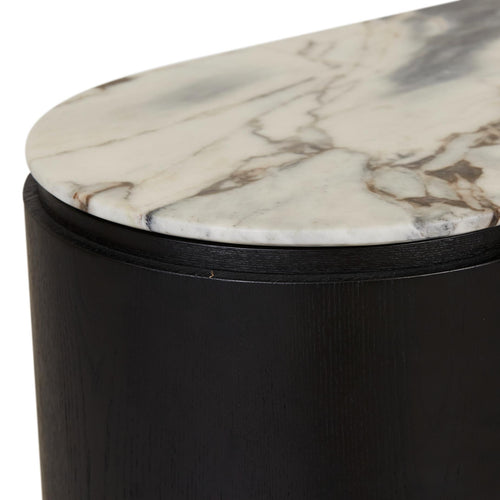  Matt Ocean Marble/Black Oak - Hallway Table Console Table