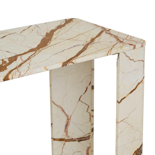  Atlas Slab Entry Hall Table - Brown Vein Marble Console Table