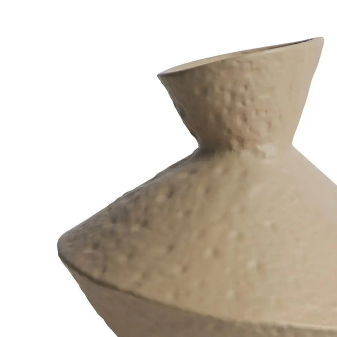 Cairo - Stone Textured Vase in Sand