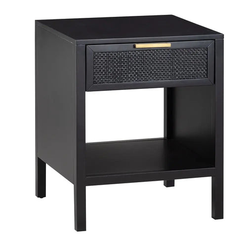  Cayman - Black Rattan Beside Table Bedside Tables