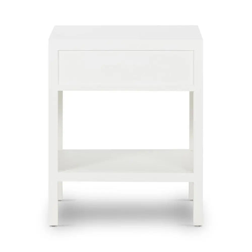  Cayman - White Rattan Beside Table Bedside Tables