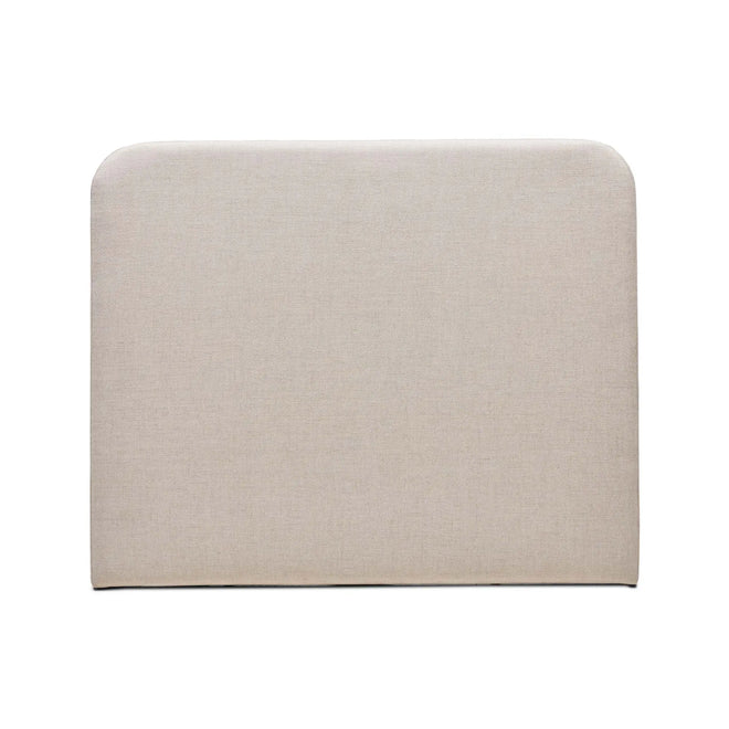  Celine Ivory Linen Modern Bedhead (Double, Queen, King) Bedhead