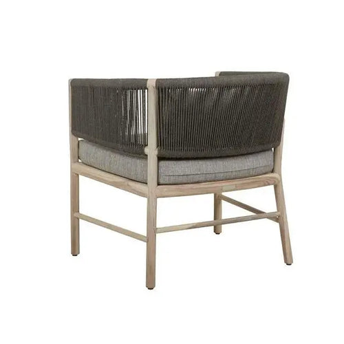  Corsica Rope Occasional Outdoor Chair - Grey Marle - Aged Teak Occasional Chair