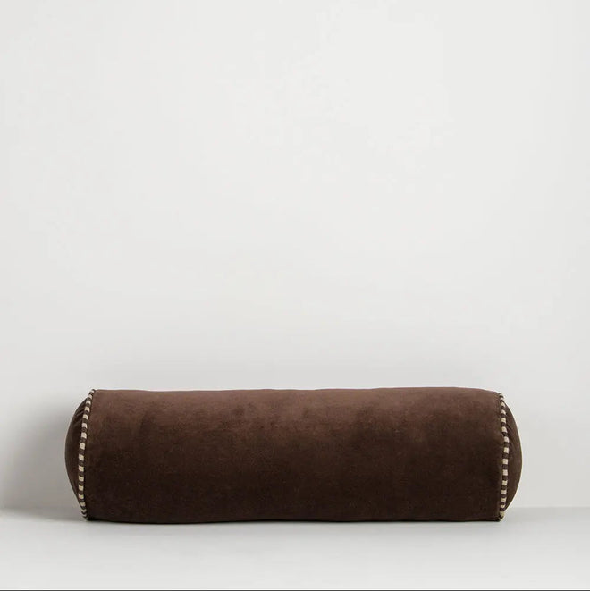 Elliot Chocolate Bolster Cushion Indoor Cushions