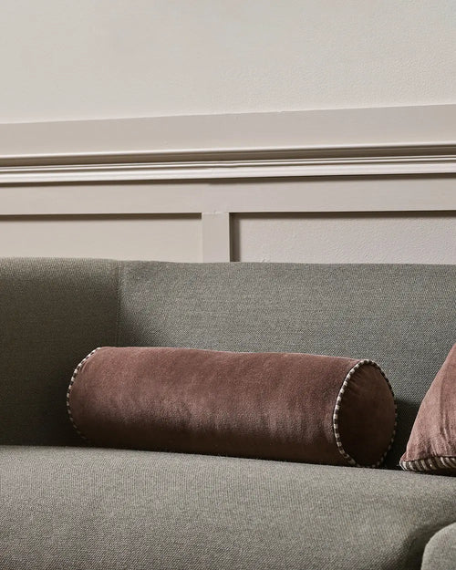  Elliot Chocolate Bolster Cushion Indoor Cushions