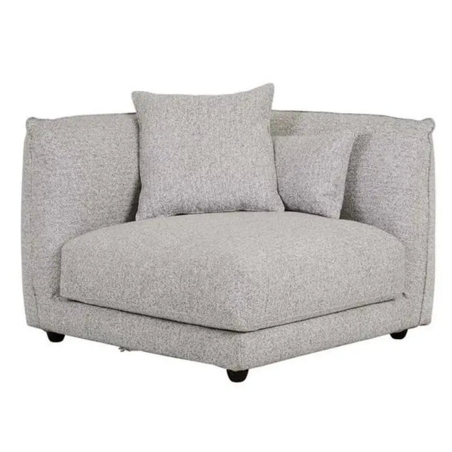  Felix Crest Modular Sofa 1 Seater Left Corner - Cloud Speckle Sofa