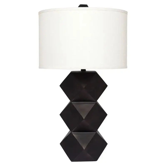 Flinders Contemporary Lamp - Black Geometric