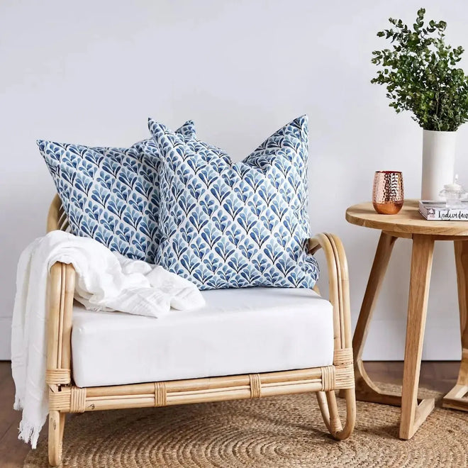 Flora Bluewater Print - Cushions Sofa
