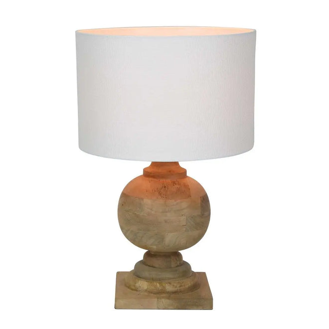  Hyams - Natural Timber Side Lamp Table Lamp