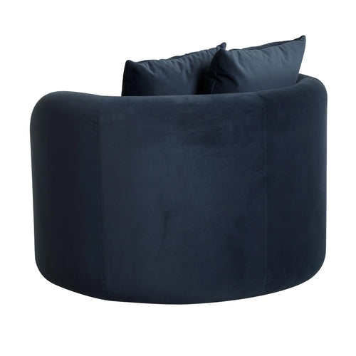  Juno Orb Modern Sofa Chair - Bluestone Velvet Occasional Chair