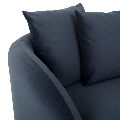  Juno Orb Modern Sofa Chair - Bluestone Velvet Occasional Chair