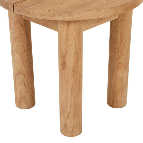  Cannes Outdoor Side Table - Natural Teak Side Table