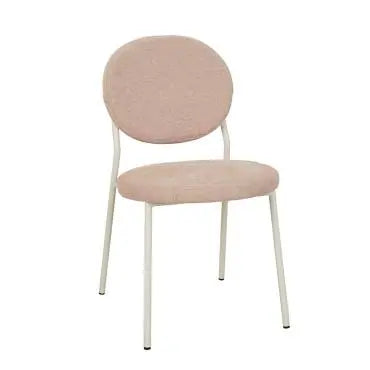  Laylah Loop Designer Dining Chair - Copeland Dusk - Bone Powdercoated Metal Dining Chair