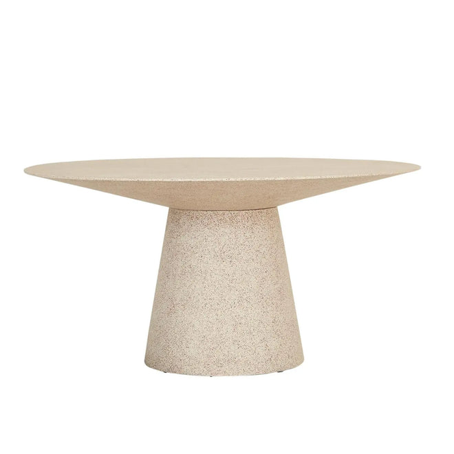  Livorno Round Modern Dining Outdoor Tables - 6 Seater - Warm Sand Dining Table