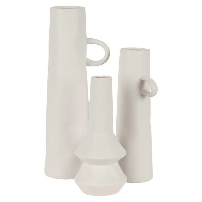  Lotus - Modern Porcelain Ivory Vase Vases & Vessels