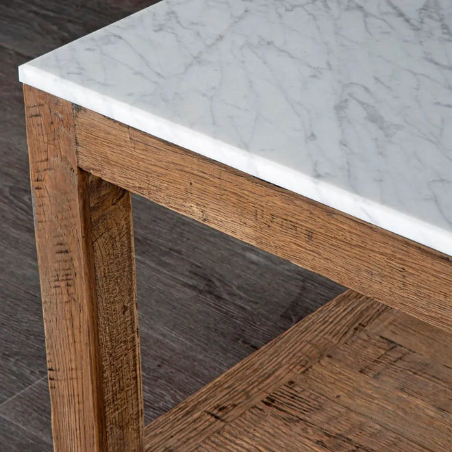  Montauk - Oak and Marble Solid Coffee Table Coffee Table