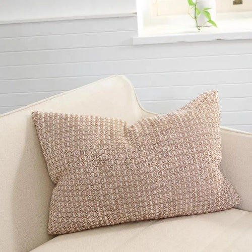 Noah Nutmeg Cream Weave Linen - Artisan Crafted Cushions – Heliconia & Co.