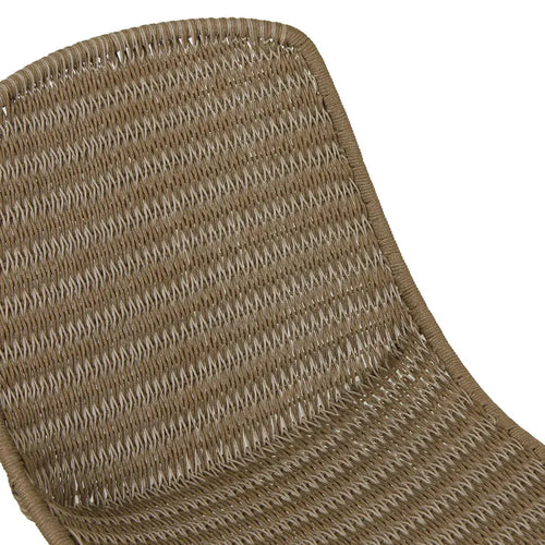  Normandy Sleigh Dining Chair - Pebble Weave - Platinum Dining Chairs