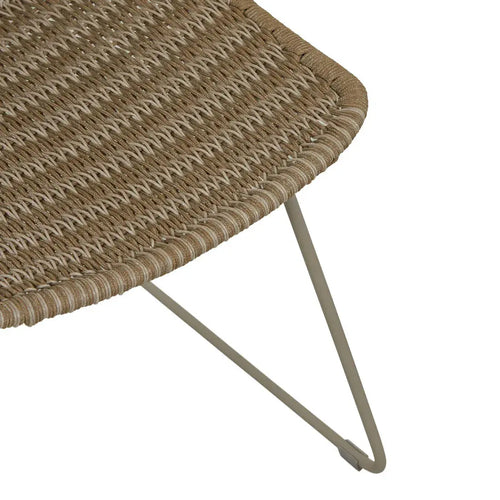  Normandy Sleigh Dining Chair - Pebble Weave - Platinum Dining Chairs