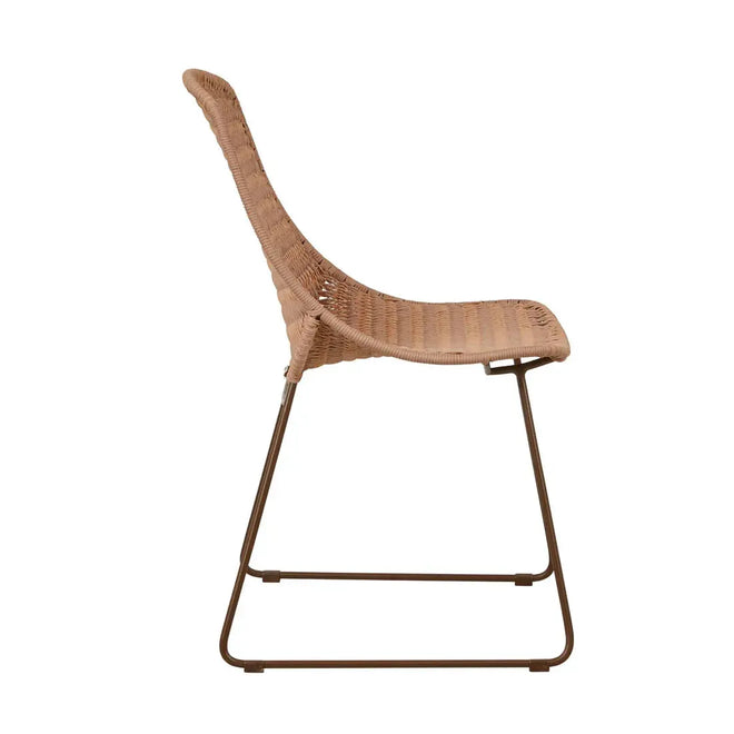 Normandy Sleigh Dining Chair - Sunkiss Weave - Bronze Dining Chairs