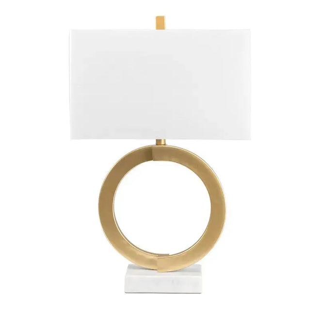 Portsea - Brass & Marble Circular Luxury Lamp