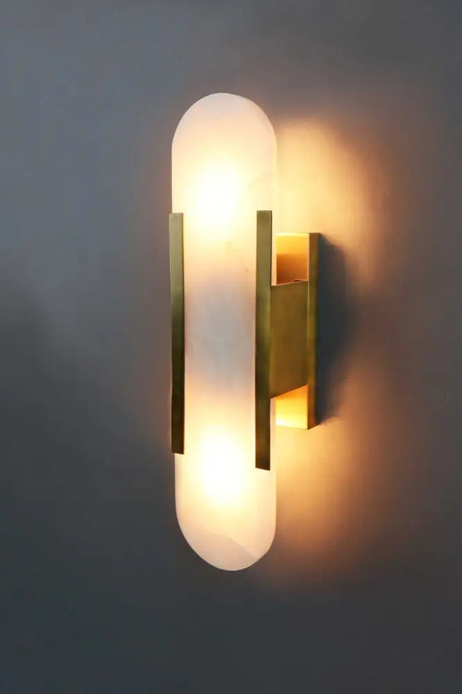  *Pre-order Harper - Marble and Brass Wall Light Wall Sconce