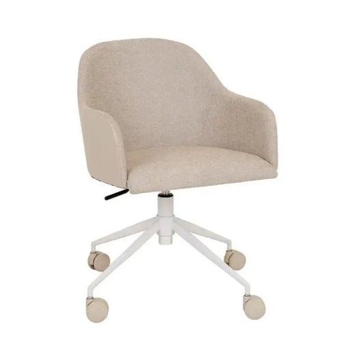  Riley Modern Office Chair - Feather Speckle - Sandstone PU Desk Chair