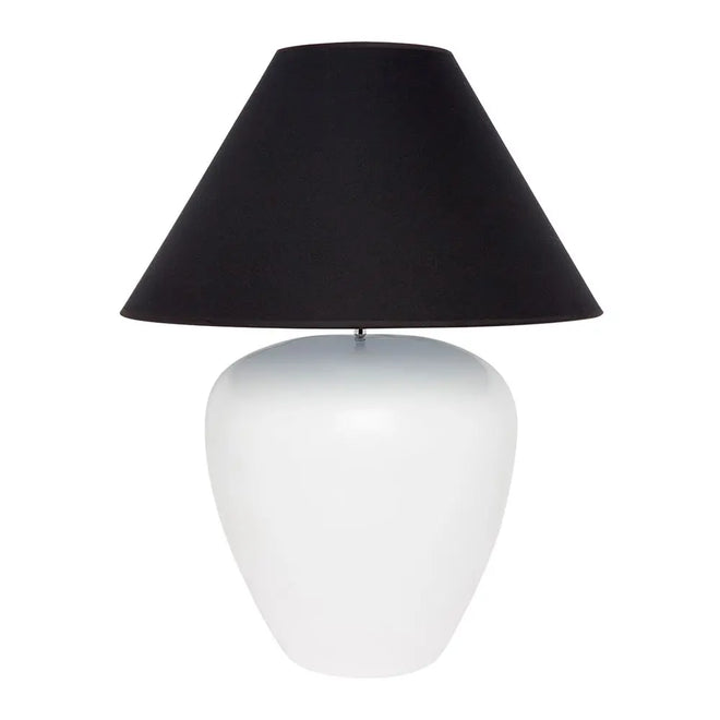  Rye - White Base - Black Shade Table Lamp