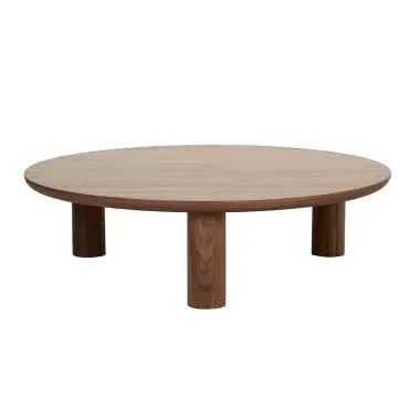  Seb Round Designer Coffee Table - Walnut Coffee Table