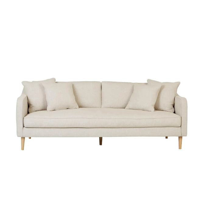  Sidney Classic 3 Seater Sofa - Oatmeal - Natural Ash