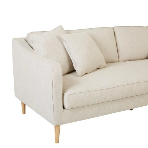  Sidney Classic 3 Seater Sofa - Oatmeal - Natural Ash